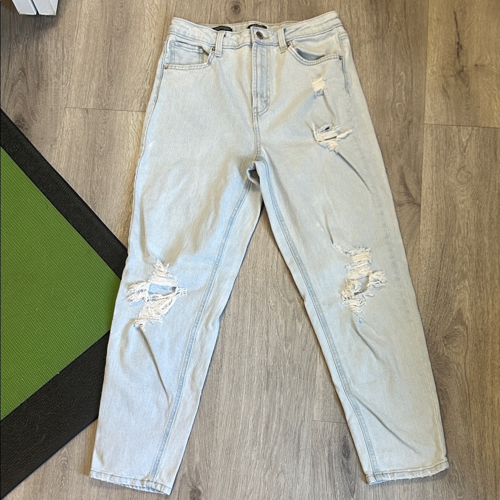 wild fable Light Blue Distressed high-rise mom Jeans